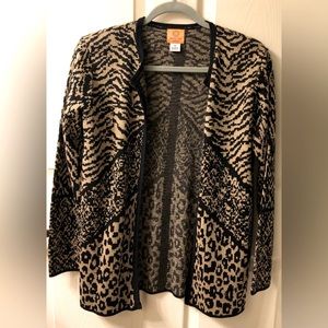 Shimmery Animal Print Open Cardigan